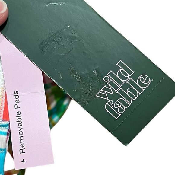 Wild Fable Multicolor Plaid Bikini Swimsuit Top, Size XXS, NWT - Picture 7 of 9